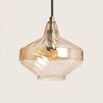 Suspension verre blas ambre