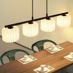 Suspension vintage pour esstisch, wohnzimmer, chambre � coucher, salle � manger - abat - jour en papier, ...