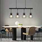 Suspension vintage lampe suspendue table à manger lampe suspendue industrielle noire, abat - jour cage ... Suspension vintage lampe suspendue table à manger lampe suspendue industrielle noire, abat - jour cage ...