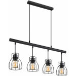 Suspension vintage suspension table à manger suspension industrielle noire, abat - jour cage métal, 4x ... Suspension vintage suspension table à manger suspension industrielle noire, abat - jour cage métal, 4x ...