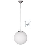 Suspension wofi megaman verre opale diam 30cm e27 60w