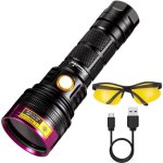 Sv18 12w lampe torche 365nm uv puissante rechargeable usb ultraviolet lumi�re noire d�tecteur d'urine ...