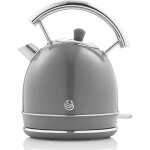 Swan - sk14630grneu retro bouilloire, 1, 8 l, acier inoxydable sans bpa, r�sistance cach�e, sans fil ...