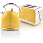 Swan - stp7050yelneu retro set petit - d�jeuner bouilloire 1, 8l sans fil, grille - pain 2 larges tranches ...