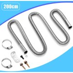 Vingo - swanew 200 cm voiture tuyau d'echappement flexible pour echappement de chauffage de voiture, ...