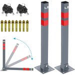 2x poteau de stationnement carr rabattable barrire parking borne de scurit avec cls