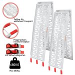 Swanew - 2x rampe de chargement rampe d'accès pliable moto voiture aluminium jusqu'à 680kg Swanew - 2x rampe de chargement rampe d'accès pliable moto voiture aluminium jusqu'à 680kg