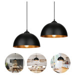 Swanew - 2x suspension luminaire lampe suspendue abat - jour cuisine lampe suspendue plafond noir - dor ...