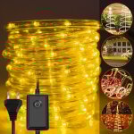 50m tube lumineux extrieur led guirlande lumineuse dcoration, blanc chaud, avec adapteur d'alimentation ...
