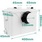 Swanew 700w pompes de relevage. pompes  eaux uses. sanitaires avec lames en acier et dbit de charbon. ...