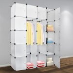 Armoire penderie tagre de rangement en plastique, diy armoire penderie, systme d'tagres - 20 cubes ...
