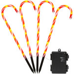 Swanew décoration de noël extérieur lumineuse, lot de 4 lampes de canne de noël, lumières led pour décoration ... Swanew décoration de noël extérieur lumineuse, lot de 4 lampes de canne de noël, lumières led pour décoration ...