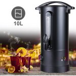 Swanew - distributeur de boissons chaudes 10l 1800w acier inoxydable marmite vin chaud robinet couvercle ...