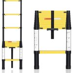 Echelle telescopique chelle  coulisse lgre aluminium 2, 6 m chute lente + crochet chelle  rallonge ...