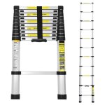 Echelle telescopique chelle  rallonge lgre en aluminium, chelle incline antidrapante, 2, 6 m, ...