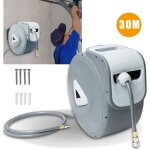 Swanew - enrouleur de tuyau 30m raccord dvidoir mural enrouleur 1 / 4' automatique tuyau support enrouleur ...