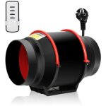 Swanew extracteur de conduit de ventilation ventilateur de conduit 100mm 40w 310m / h avec tlcommande ...
