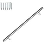 Swanew main courante. inox rampe d'escalier rond. intrieur & extrieur  42 mm. support mural. argent ...