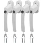 Swanew - poign�e de fen�tre avec serrure verrouillable alu m�me cl� blanche - 4x blanc