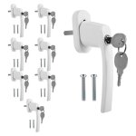 Swanew - poigne de fentre verrouillable poigne de fentre de scurit 2x cls serrure en aluminium ...