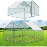 Swanew poulailler xxl enclos d'extrieur avec serrure de scurit et chiffon de peinture en polythylne ...