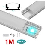 Swanew profil led en aluminium. profil led en forme de u 10 x 1 m. profil led en aluminium