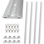 Rail d'arrimage, set de rail, aluminium, arrimage du chargement, 4×1m Rail d'arrimage, set de rail, aluminium, arrimage du chargement, 4×1m