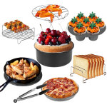 Set d'accessoires pour friteuse à air chaud friteuse à air chaud 12 pièces moule à pâtisserie 8'' - swanew ... Set d'accessoires pour friteuse à air chaud friteuse à air chaud 12 pièces moule à pâtisserie 8'' - swanew ...