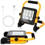 Tolletour 50w projecteur de chantier led rechargeable camping extrieur 4 modes lampe d'atelier solaire ...