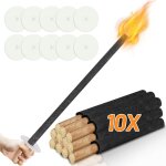 Torches feu de camp torches de jardin de haute qualit torches de cire professionnelles deko 90 min 10x ...