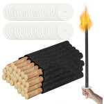 Torche jardin, lot de 25, lampe huile pour dehors, 42cm - swanew