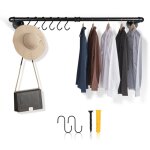 Swanew tringle de penderie de 90 cm. tringle à vêtements pour charges lourdes. rail en métal. charge ... Swanew tringle de penderie de 90 cm. tringle à vêtements pour charges lourdes. rail en métal. charge ...