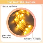 Swanew tube lumineux extrieur led guirlande lumineuse dcoration et adapteur d'alimentation blanc chaud ...