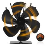 Swanew ventilateur  pole, 6 pales ventilateur de pole with thermometer, ventilateur poele bois, aliment ...