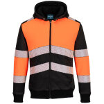 Sweat à capuche dhiver zippé pw3 class 1 - 4xl - orange / noir - portwest Sweat à capuche dhiver zippé pw3 class 1 - 4xl - orange / noir - portwest