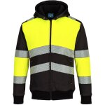 Sweat � capuche dhiver zipp� pw3 class 1 - s - jaune / noir portwest