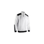 Sweat col camionneur bicolore - lma - blanc - 8088 - xxxl