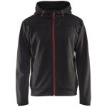 Blaklader - sweat professionnel zipp homme 3363 - noir / rouge - 4xl