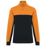 Sweat - shirt coresponsable  col zipp wk. designed to work noir / orange l