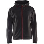 Sweat de travail zipp  capuche 3363 - noir / rouge m
