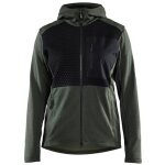 Sweat de travail zipp� femme 3542 - vert automne / noir l