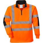 Sweat shirt haute visibilit portwest rugby xenon orange fluo 4xl