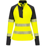 Sweatshirt zipp� hv pour femme pw3 - taille xxxl - jaune / noir portwest