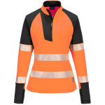 Sweatshirt zipp� hv pour femme pw3 - taille xxxl - orange / noir portwest