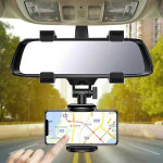 Swivel 360 : support de tlphone universel rotatif rglable et rtractable fixation au rtroviseur