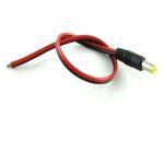 Connectique jack d'alimentation male avec cable pour ruban led 12v