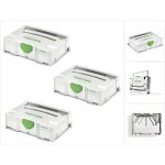 Festool - systainer t - loc sys 1 tl 3x coffrets  outils - gris clair - combinables (497563)