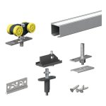 Systme coulissant pliant slid'up 140 pour porte de sparation 2 panneaux - rail 1, 2 m - 25 kg