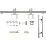 Systme coulissant et poigne en inox pour porte coulissante intrieure, 2000 mm