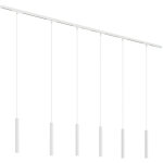 Syst�me d'�clairage sur rail moderne avec 6 suspension blanches monophas� - slimline keno - qazqa